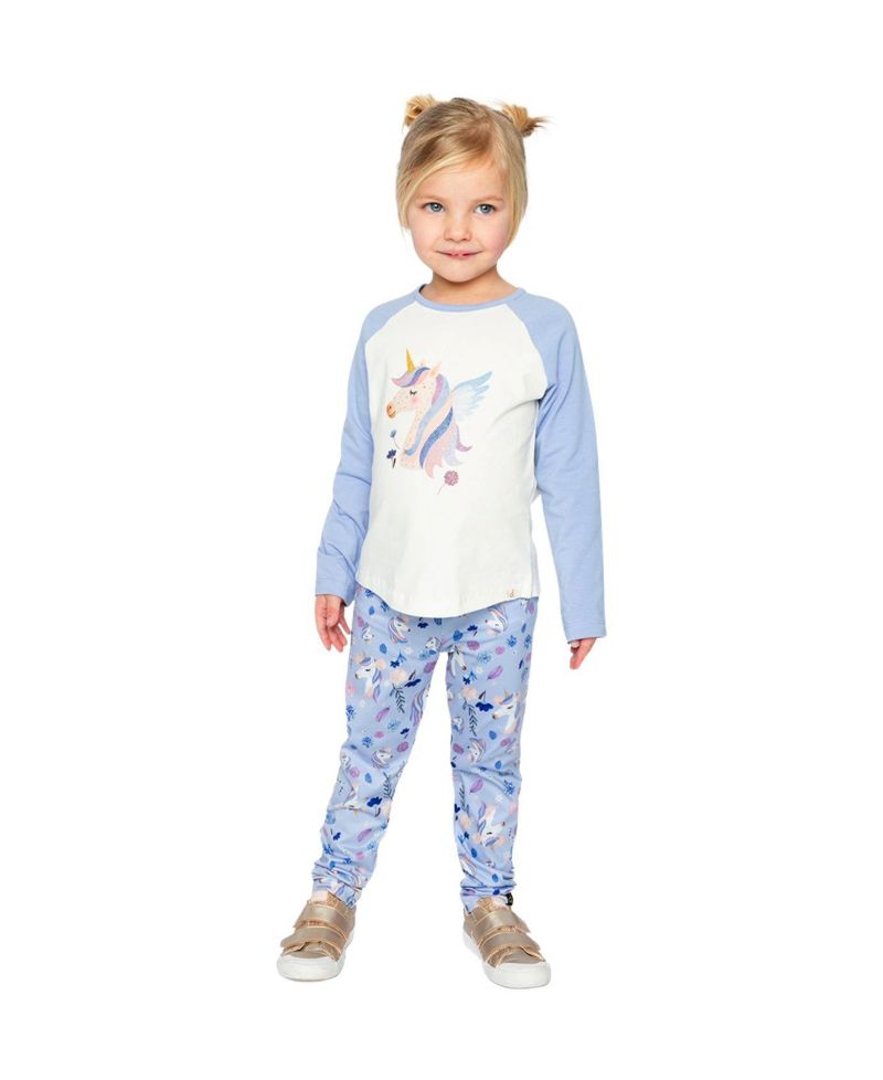 Little and Big Girl 6-12 Raglan Organic Cotton T-Shirt