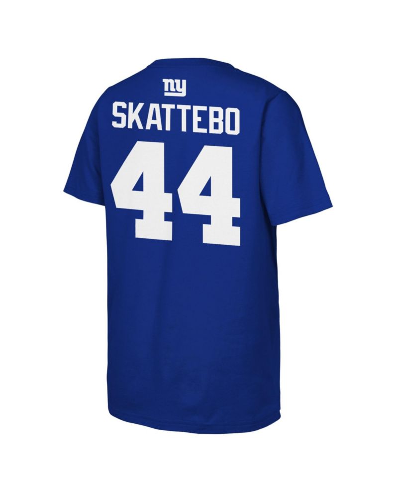 Big Boys and Girls Cam Skattebo Royal New York Giants Name & Number T-Shirt