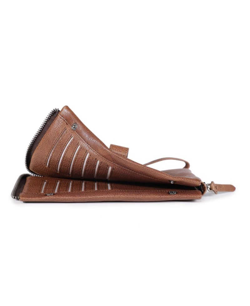 Women's Genuine Leather Snapper Clutch