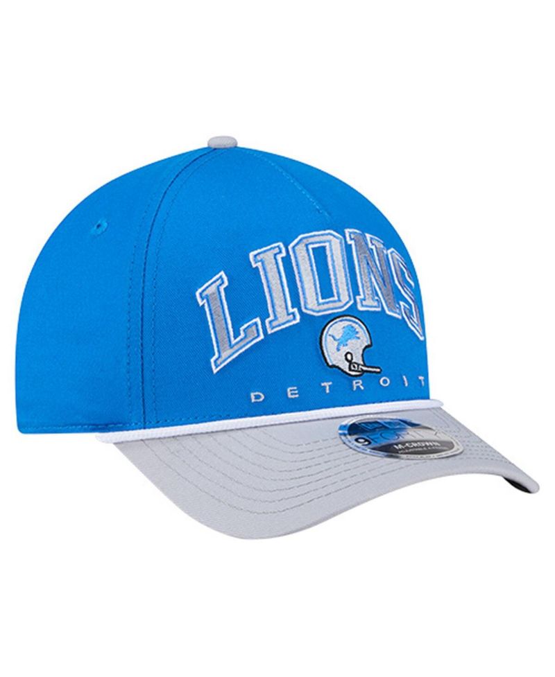 Men's Blue Detroit Lions Throwback Arch 9FORTY A-Frame Adjustable Hat