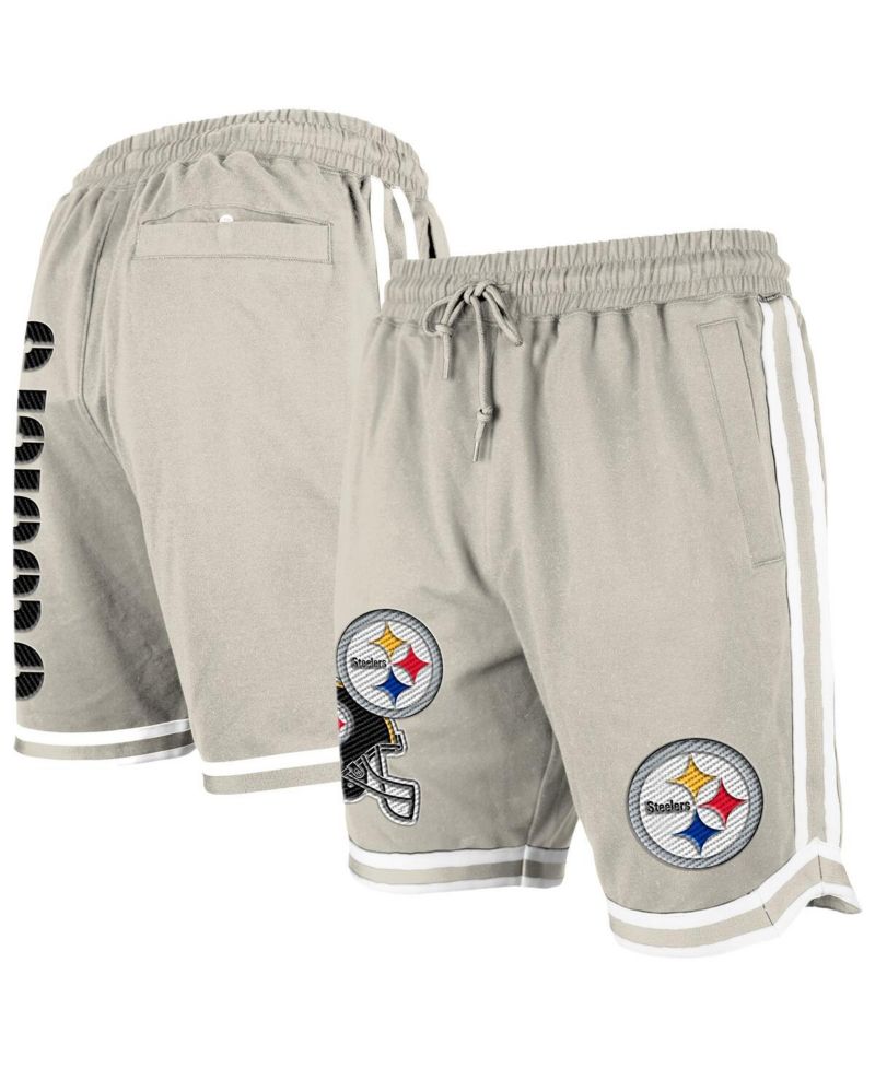 Men's Light Beige Pittsburgh Steelers Stone Multi Patch Shorts