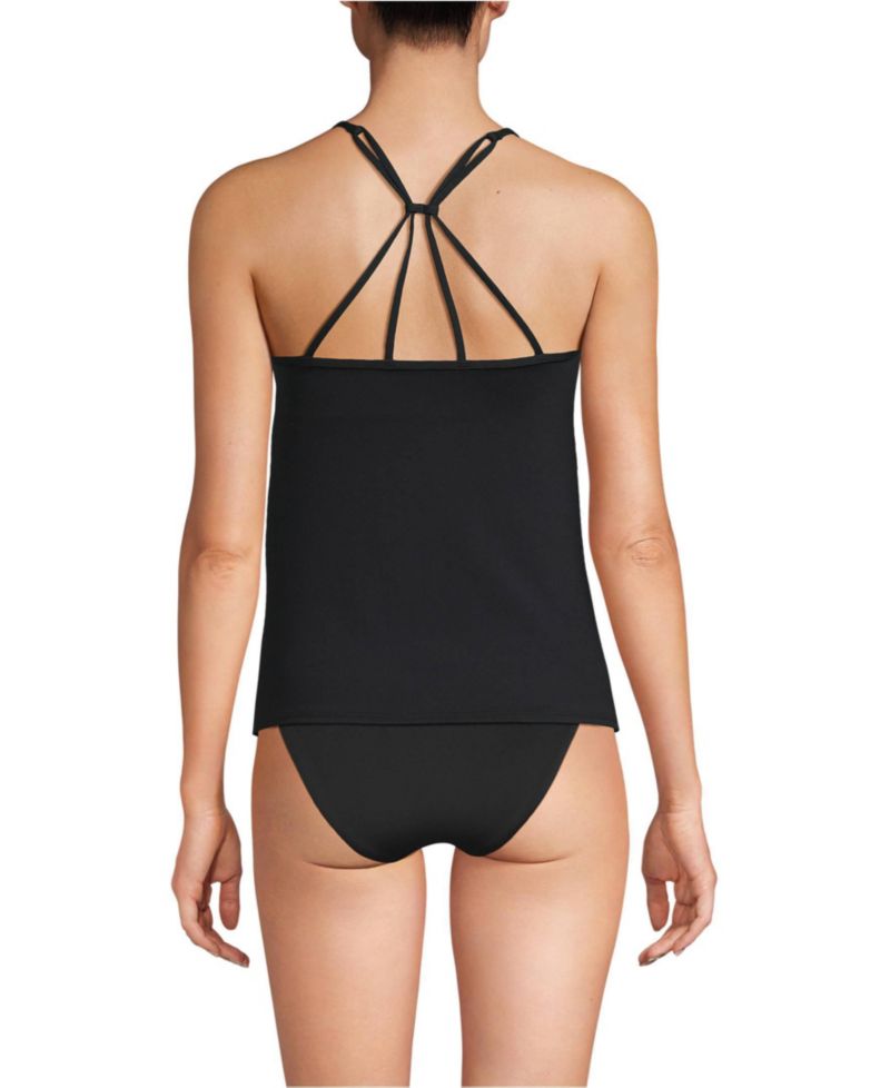 Petite Tugless QuickDry Adjustable Strappy Back Tankini Top