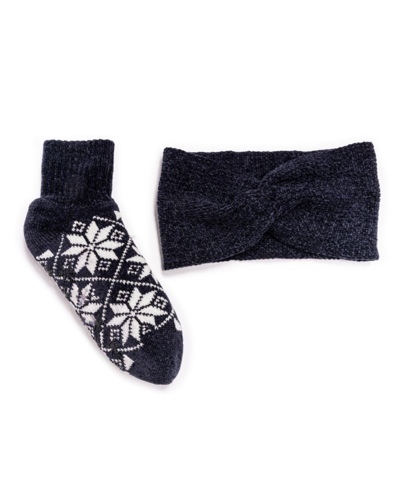 Women's Chenille Sock and Headband Set