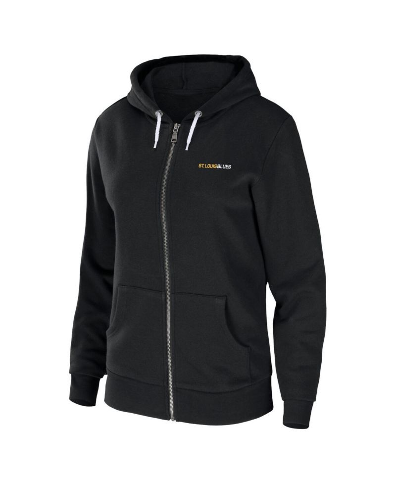 Women's Black St. Louis Blues Sponge Fleece Full-Zip Hoodie