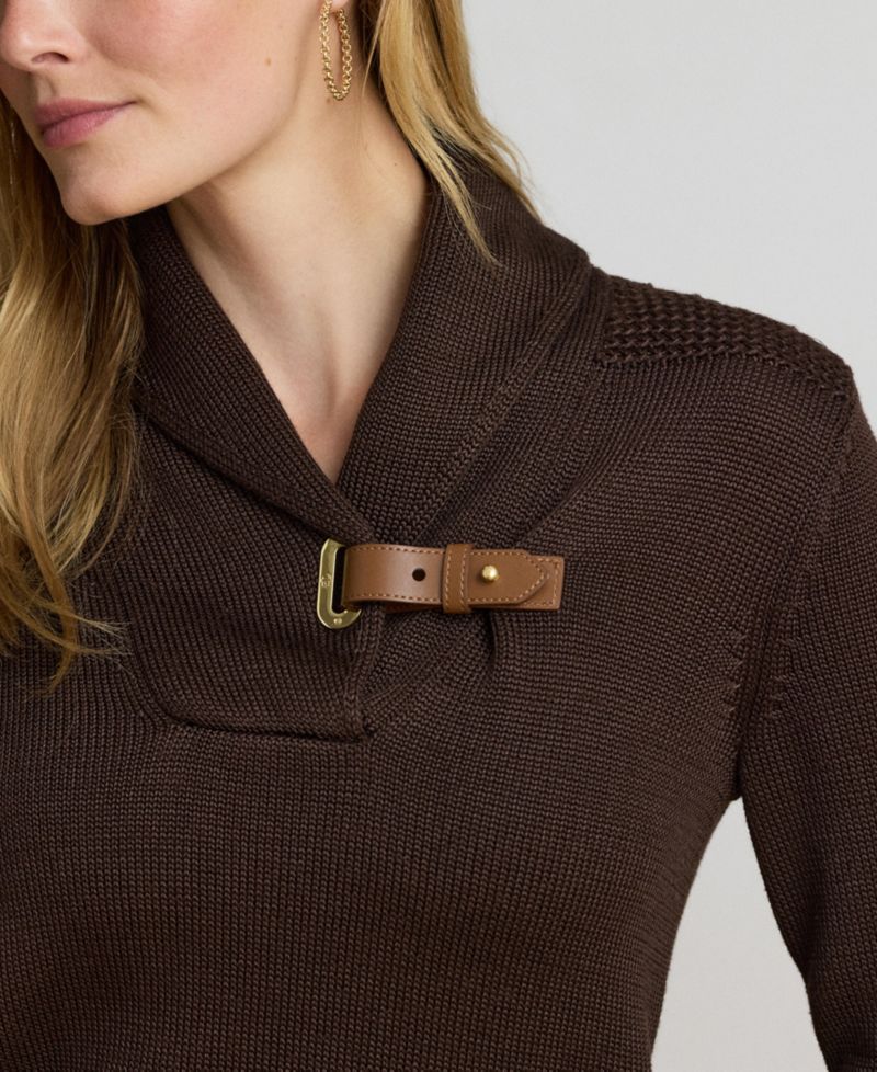 Women's Sabree Long-Sleeve Buckle-Trim Sweater
