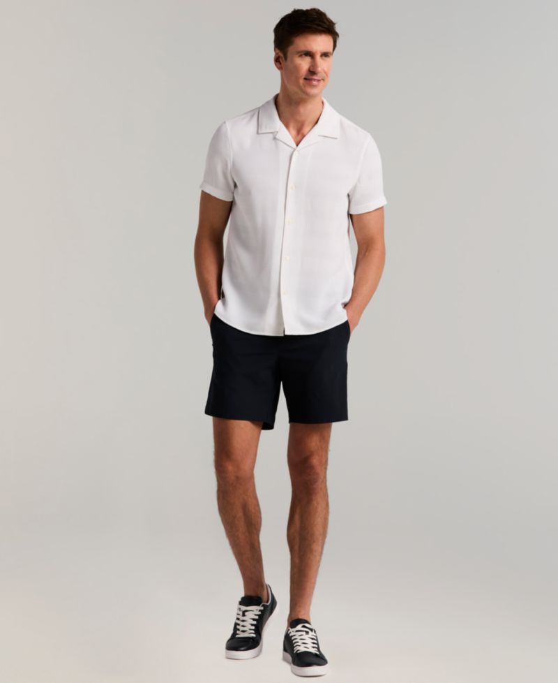 Men's Dobby Stripe Camp Collar Shirt
