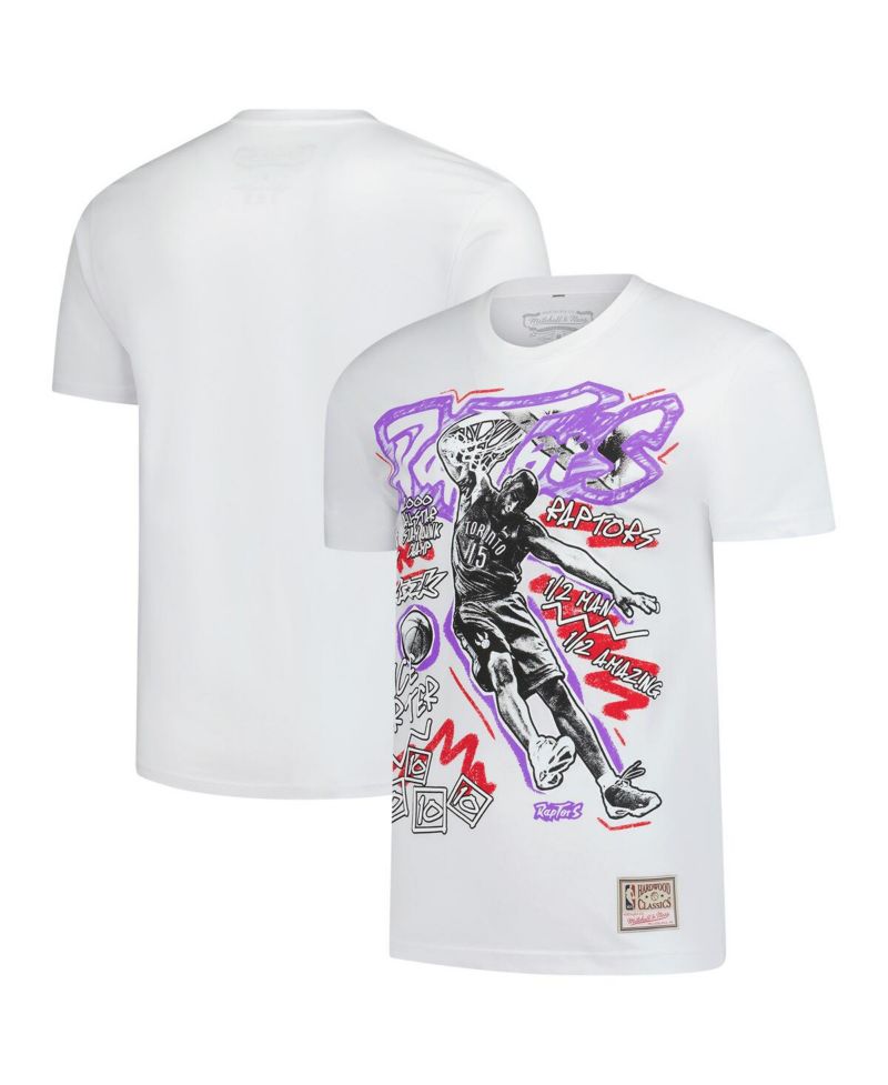 Men's Vince Carter White Toronto Raptors Hardwood Classics Chalked Up T-Shirt