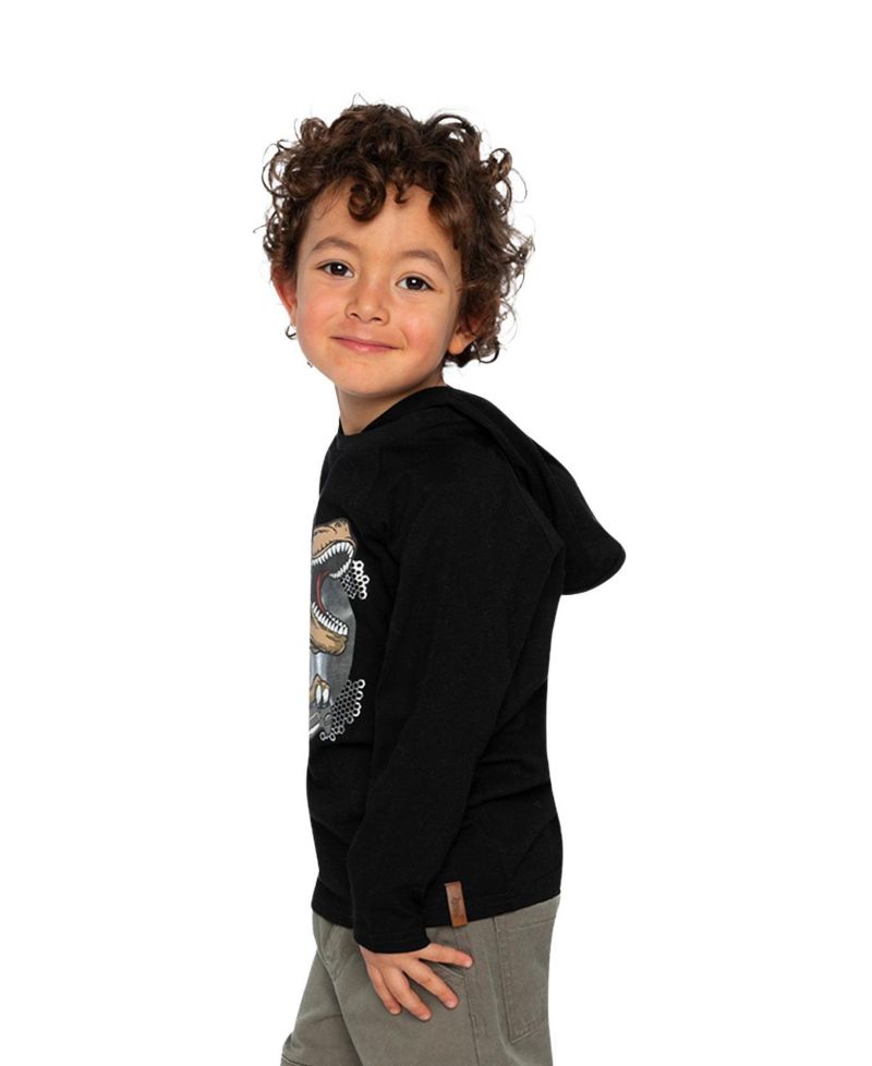 Little and Big Boy 6-12 Raglan Hooded T-Shirt