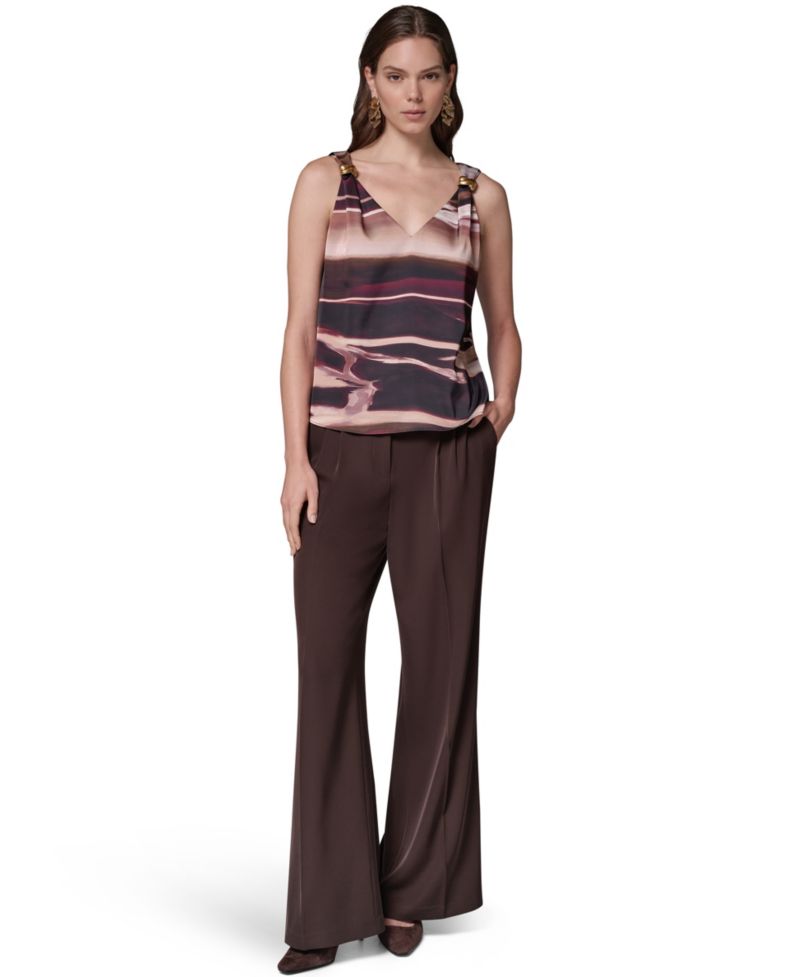 Women's Sleeveless V-Neck Allover-Print Tank