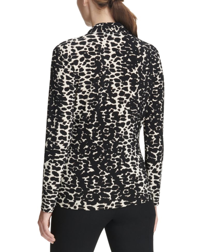 Petite Printed Surplice Top