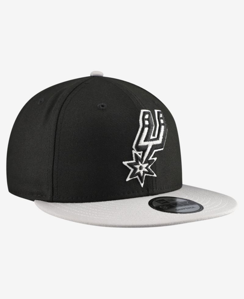 Men's Black San Antonio Spurs Two-Tone 9FIFTY Snapback Hat
