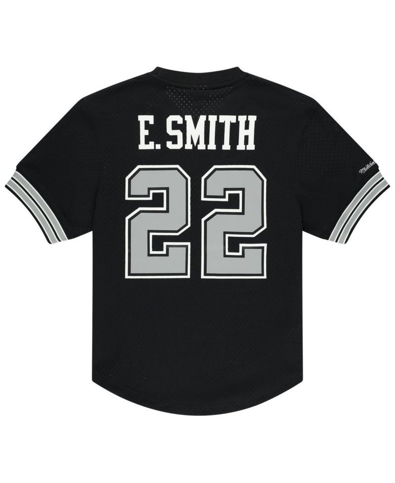 Men's Emmitt Smith Black Dallas Cowboys Retired Player Name & Number Mesh T-Shirt