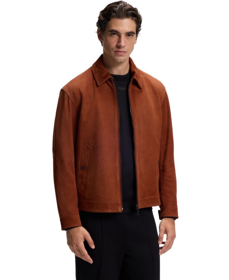 x Aston Martin Men's Suede Regular-Fit Jacket