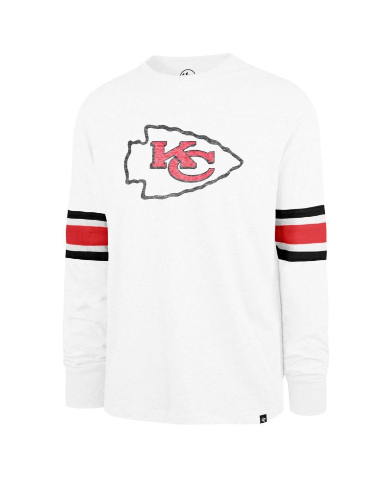 Men's White Kansas City Chiefs Gridiron Premier Brex Long Sleeve T-Shirt