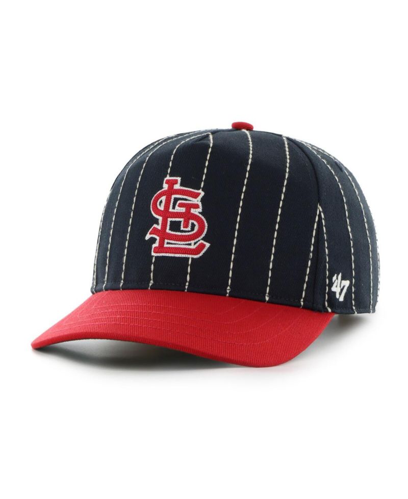 Men's x Rawlings Navy/Red St. Louis Cardinals Pinstripe Hitch Adjustable Hat