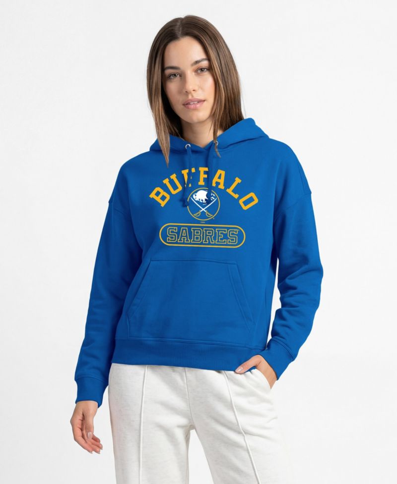 Women's Buffalo Sabres Arched Pill Box Graphic Fleece-Lined Hoodie