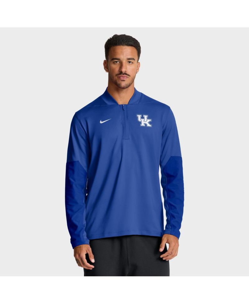 Men's Royal Kentucky Wildcats One Goal Performance Half-Zip Pullover Sweatshirt