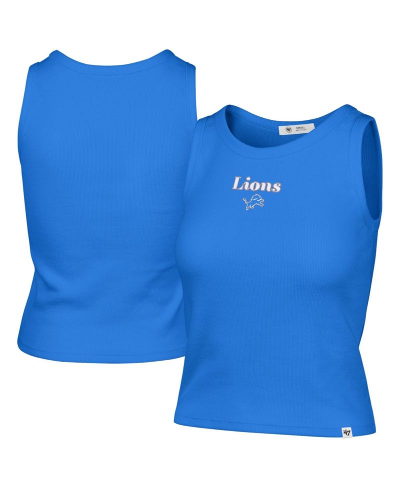 Women's Detroit Lions Ribbed Cropped Tank Top