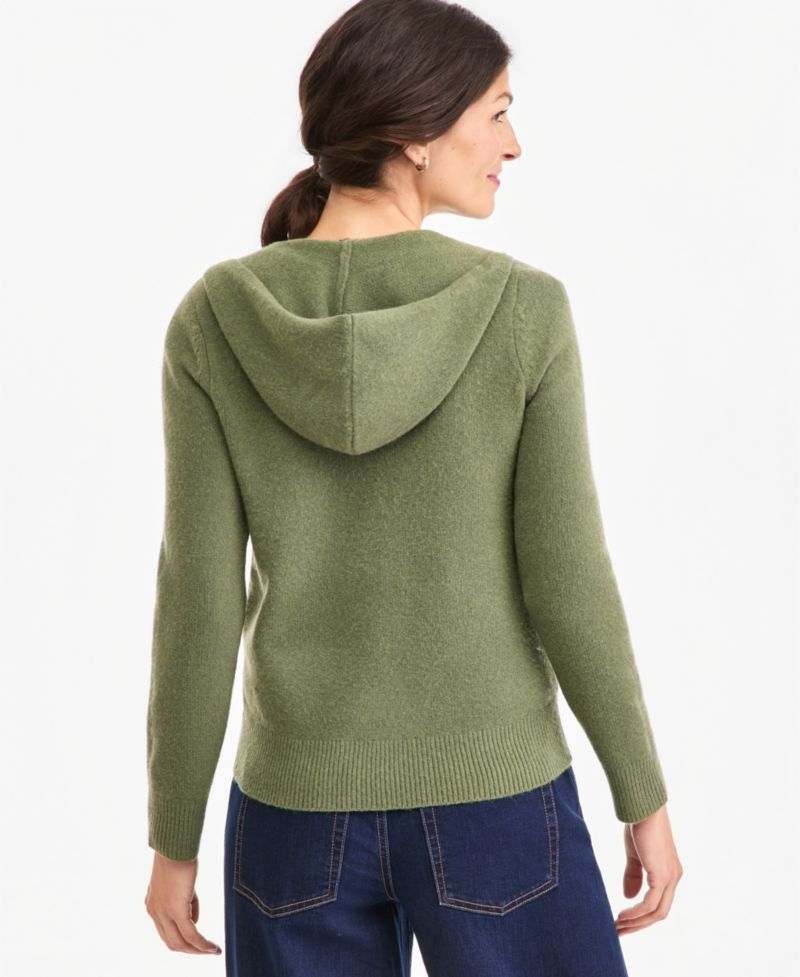 Petite Luxsoft Full-Zip Hoodie Sweater,