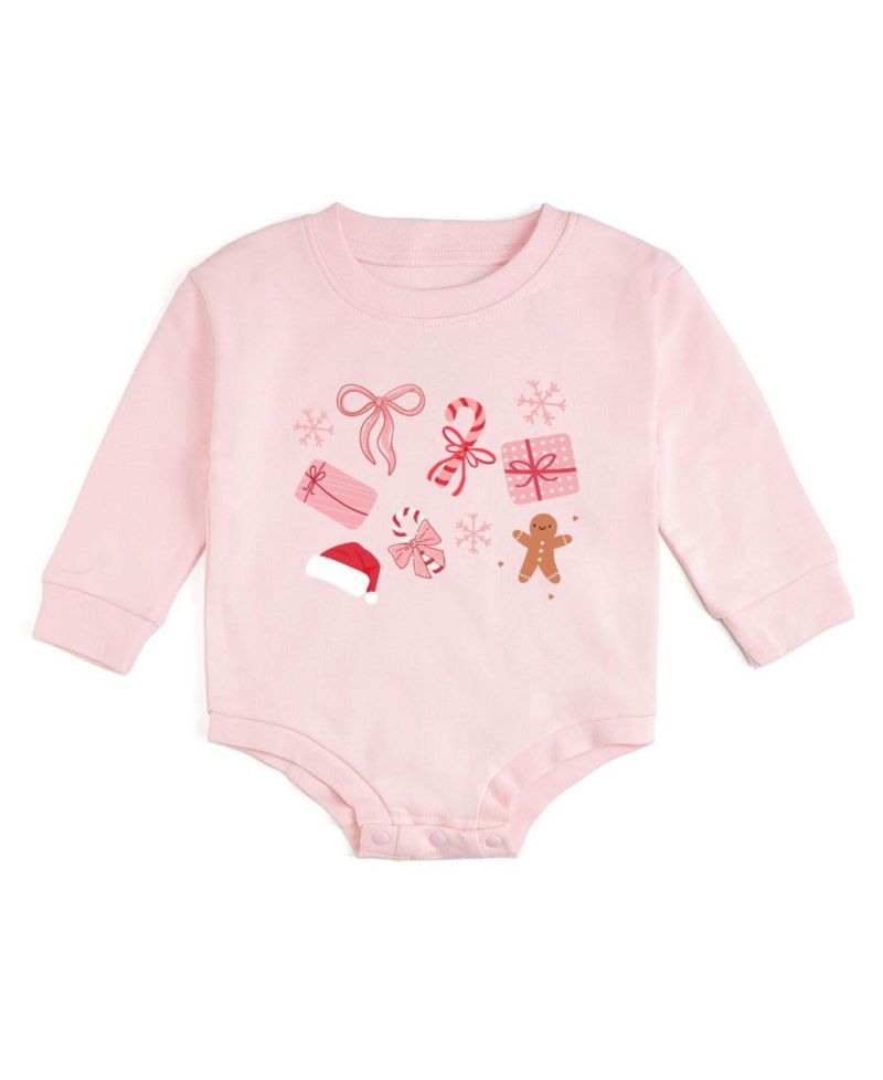 Baby Girls Christmas Fun Long Sleeve Romper