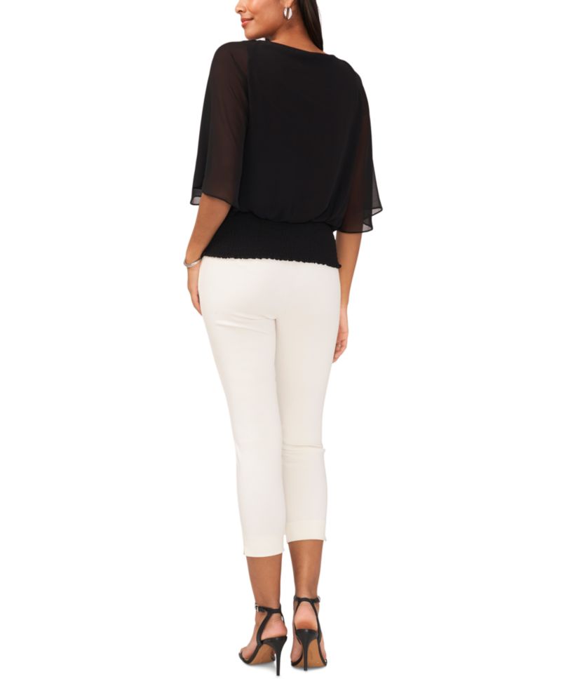 Women's Smocked-Waist Top