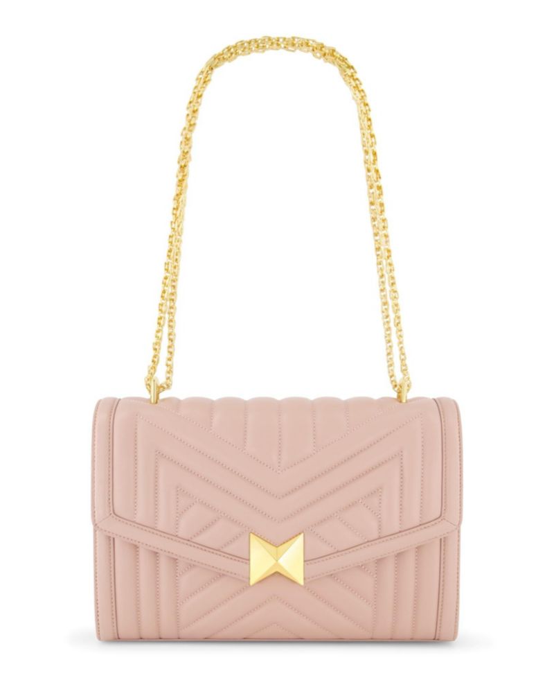 Gold Plated Hardware Quilted Napa Leather Handbag