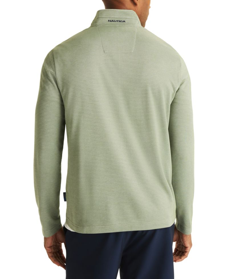 Men's Striped Quarter-Zip Sweatshirt