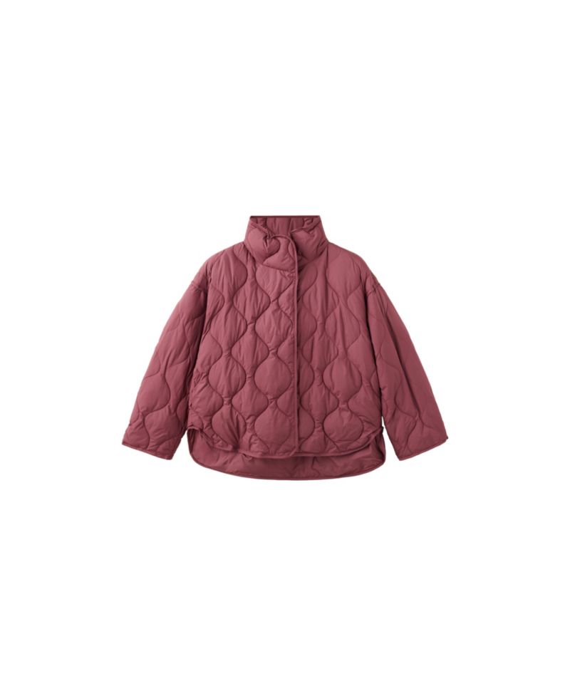 Women's Detachable Scarf Quilted Oversized Anorak
