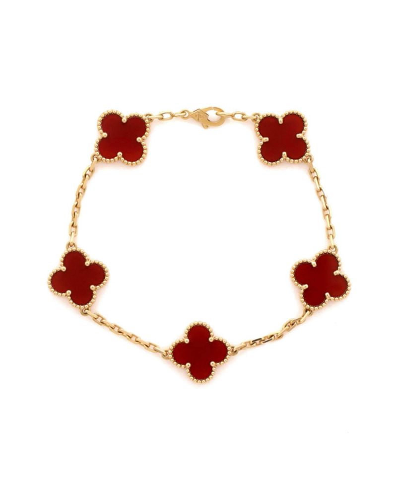 Pre-Owned Van Cleef and Arpels Pre-Owned Van Cleef and Arpels Vintage Alhambra 5 Motifs Bracelet