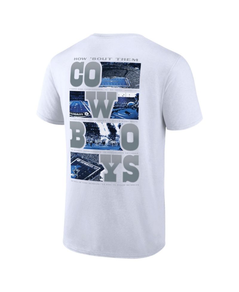 Men's White Dallas Cowboys Stats T-Shirt