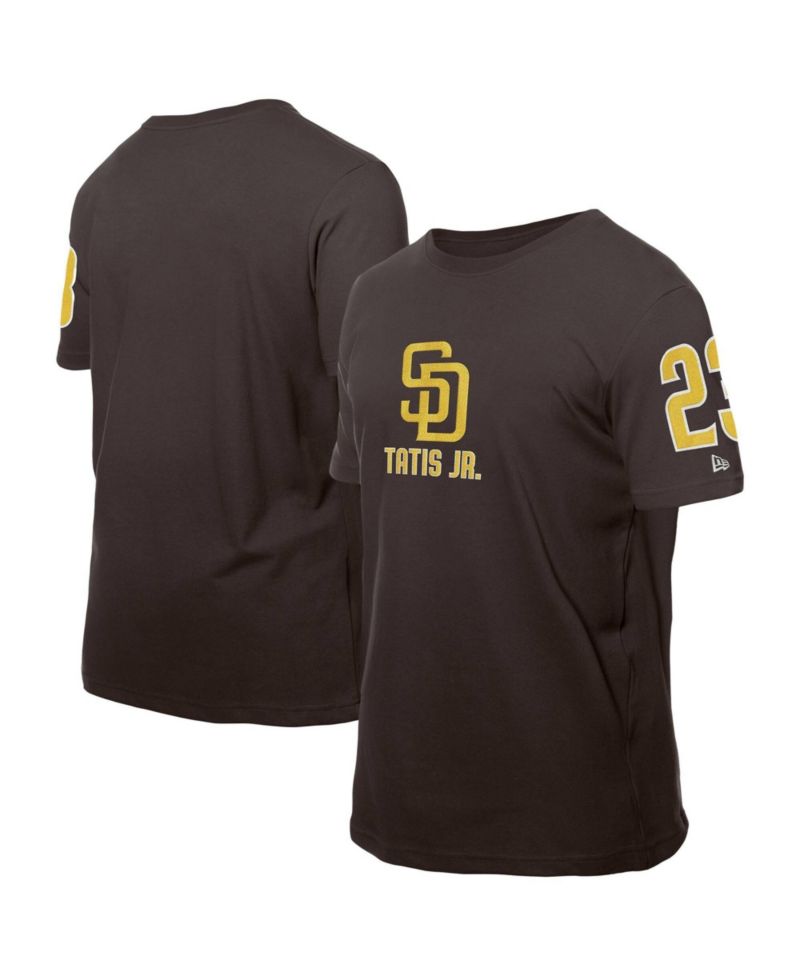 Men's Fernando Tatis Jr. Brown San Diego Padres Design Lab Name & Number T-Shirt