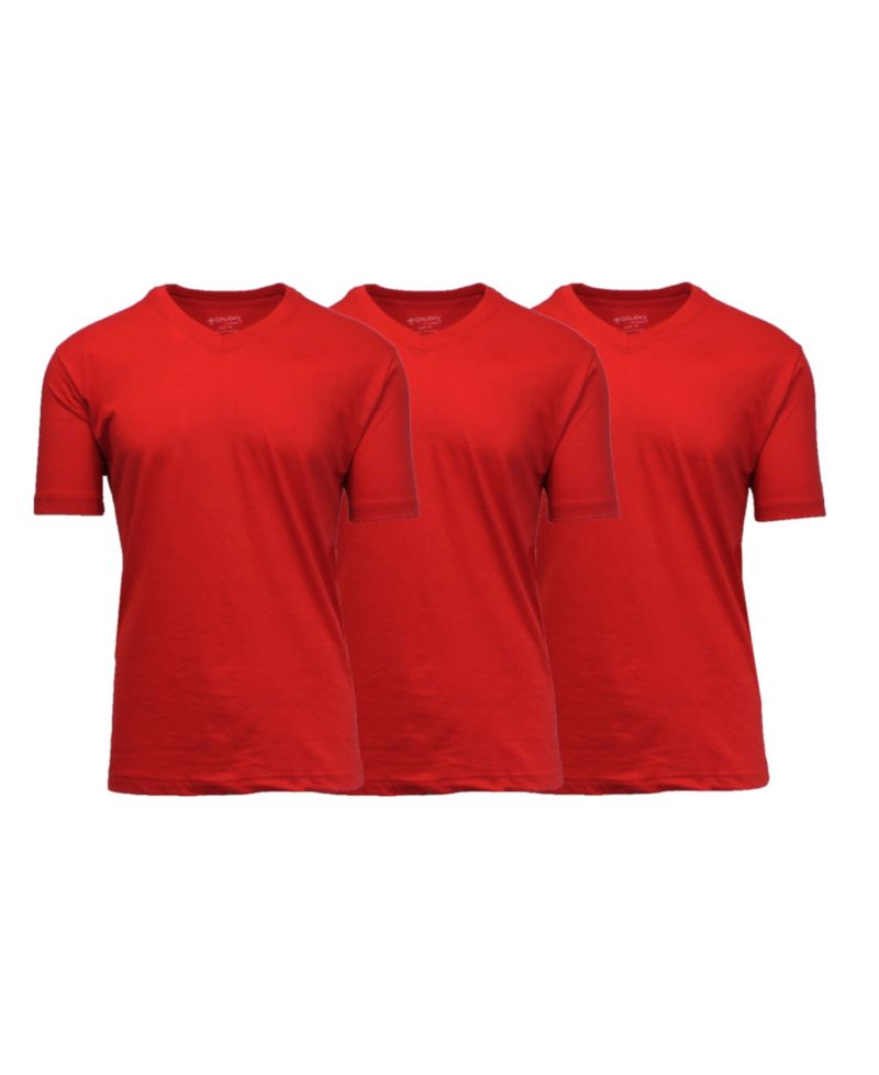 Men's Short Sleeve V-Neck T-shirt, Pack of 3