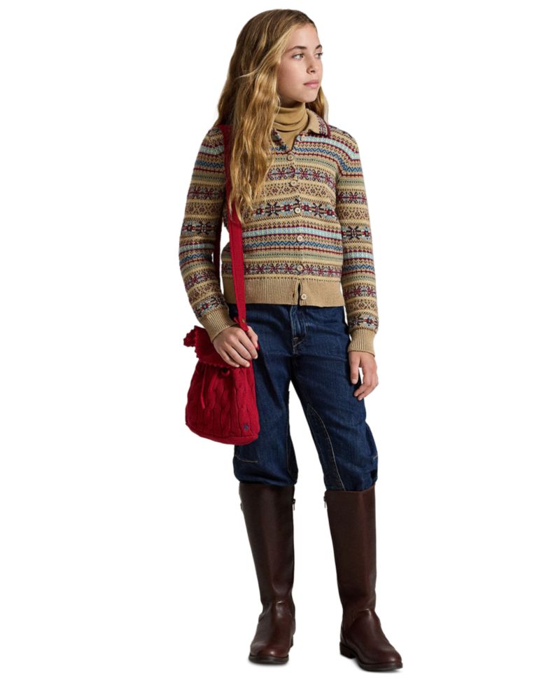 Girls' 7-16 Curved Tapered Cotton Denim Jeans