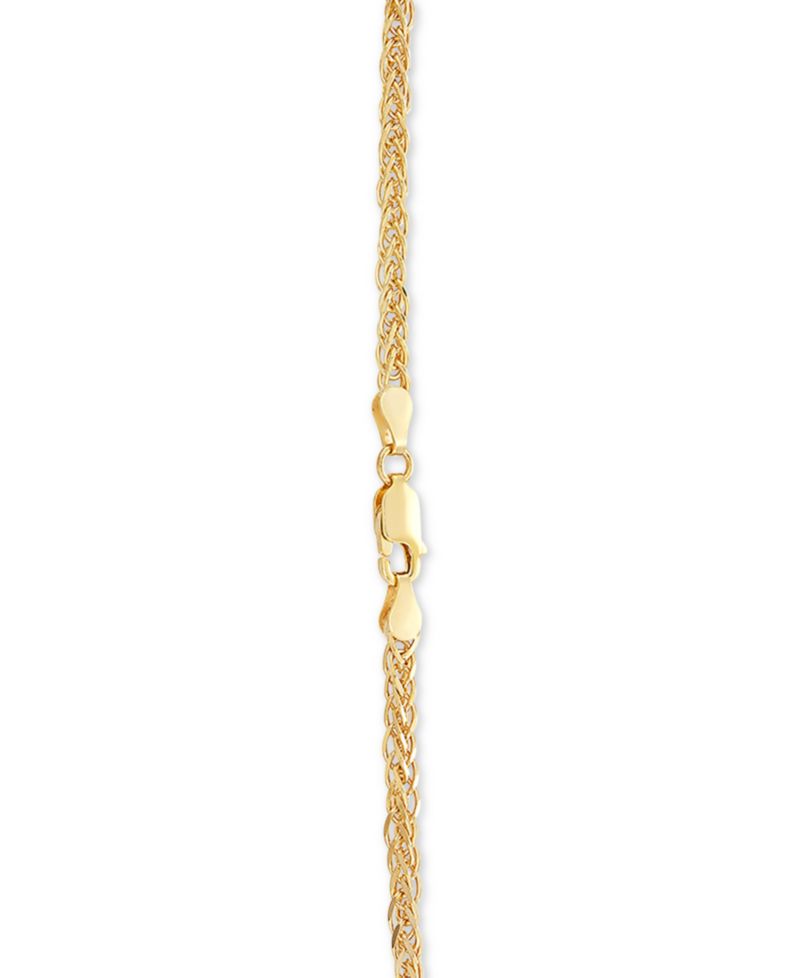 Wheat Link 24" Chain Necklace (2-1/2mm) in 18k Gold-Plated Sterling Silver or Sterling Silver