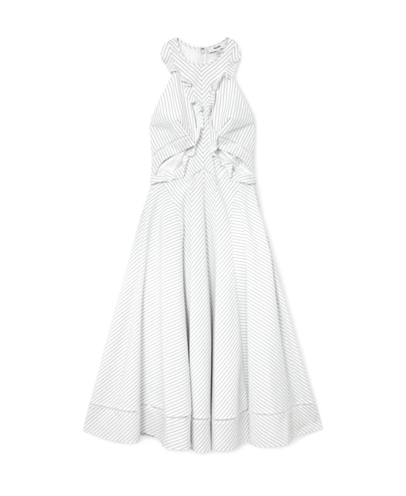 Women's Ilse Ruffle Striped Midi Dress