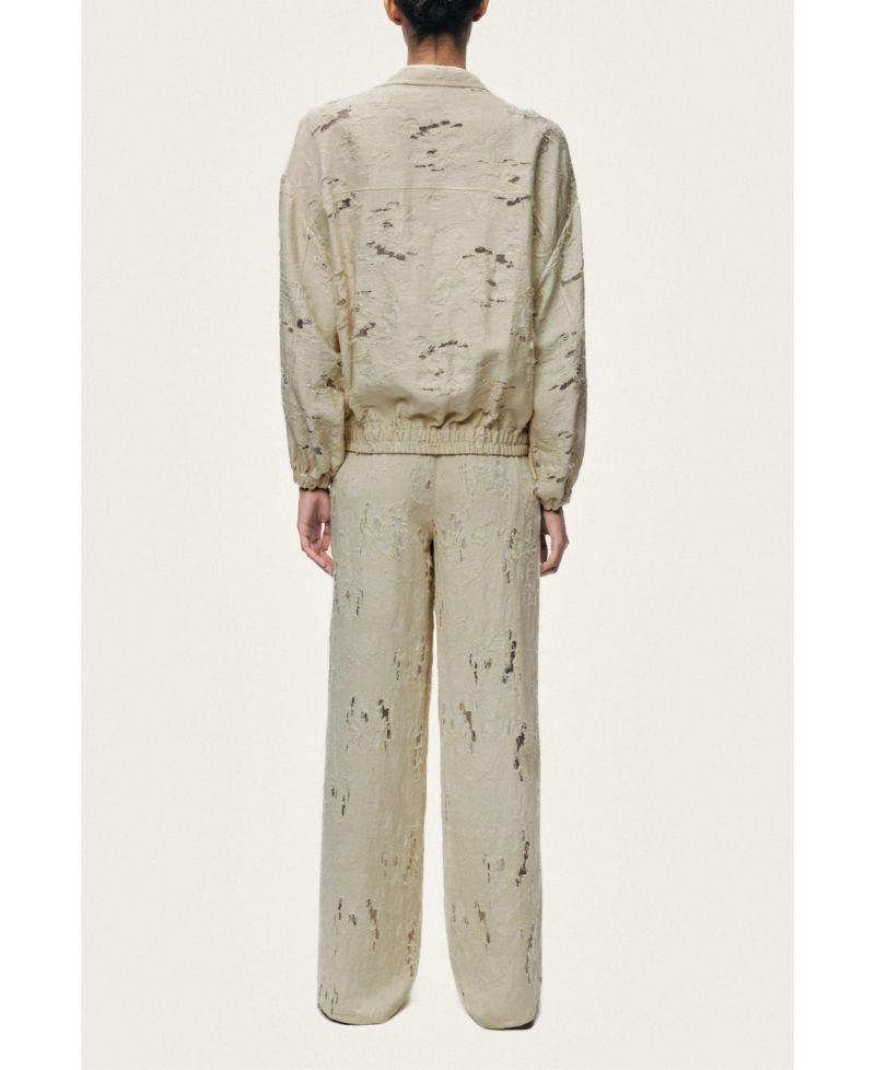 Women's Jacquard Wide-Leg Trousers