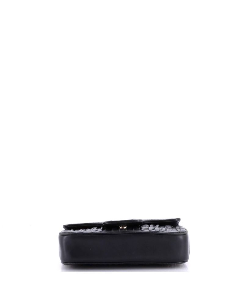 Small Chain Flap Shoulder Bag Nappa Gaufre