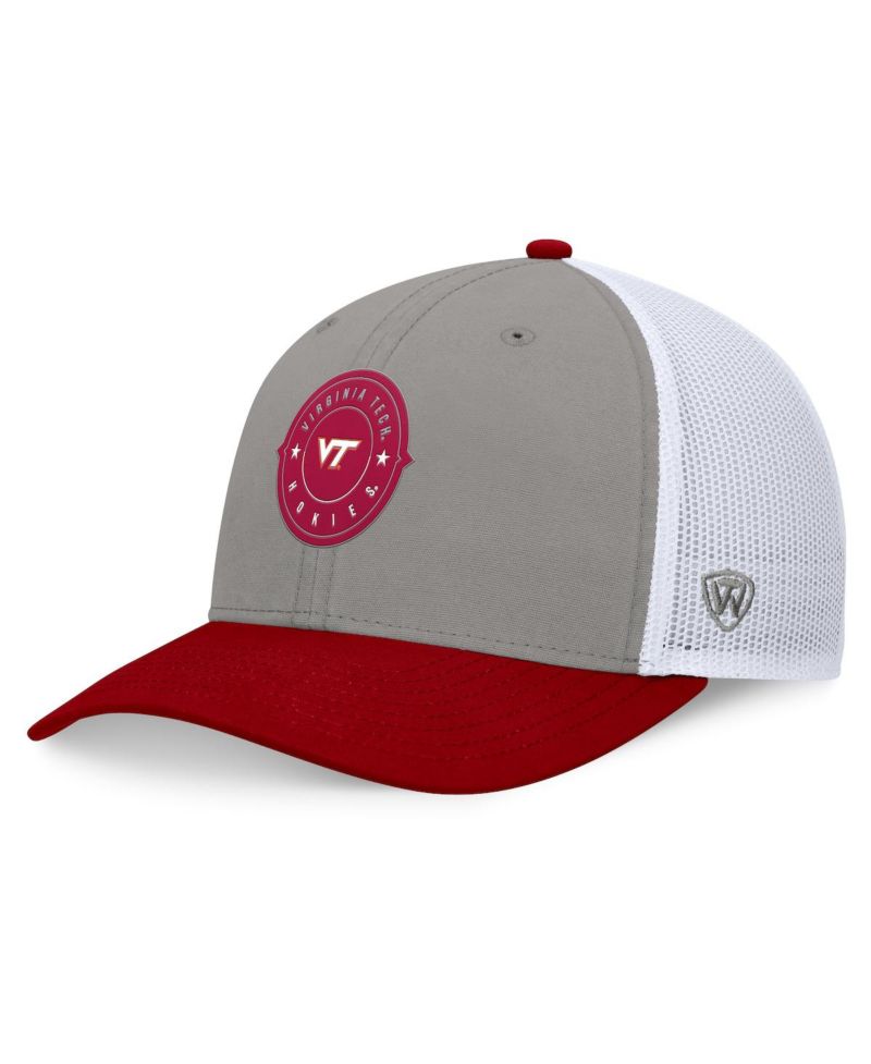 Men's Gray/Maroon Virginia Tech Hokies Rob Trucker Adjustable Hat