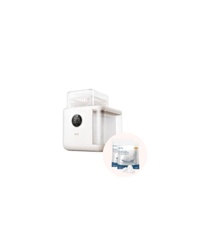 S1 Baby Bottle Washer,Sterilizer and Dryer with 60 Detergent Tablets,10-Bottle Capacity,No Spot and Odorless Cleaning