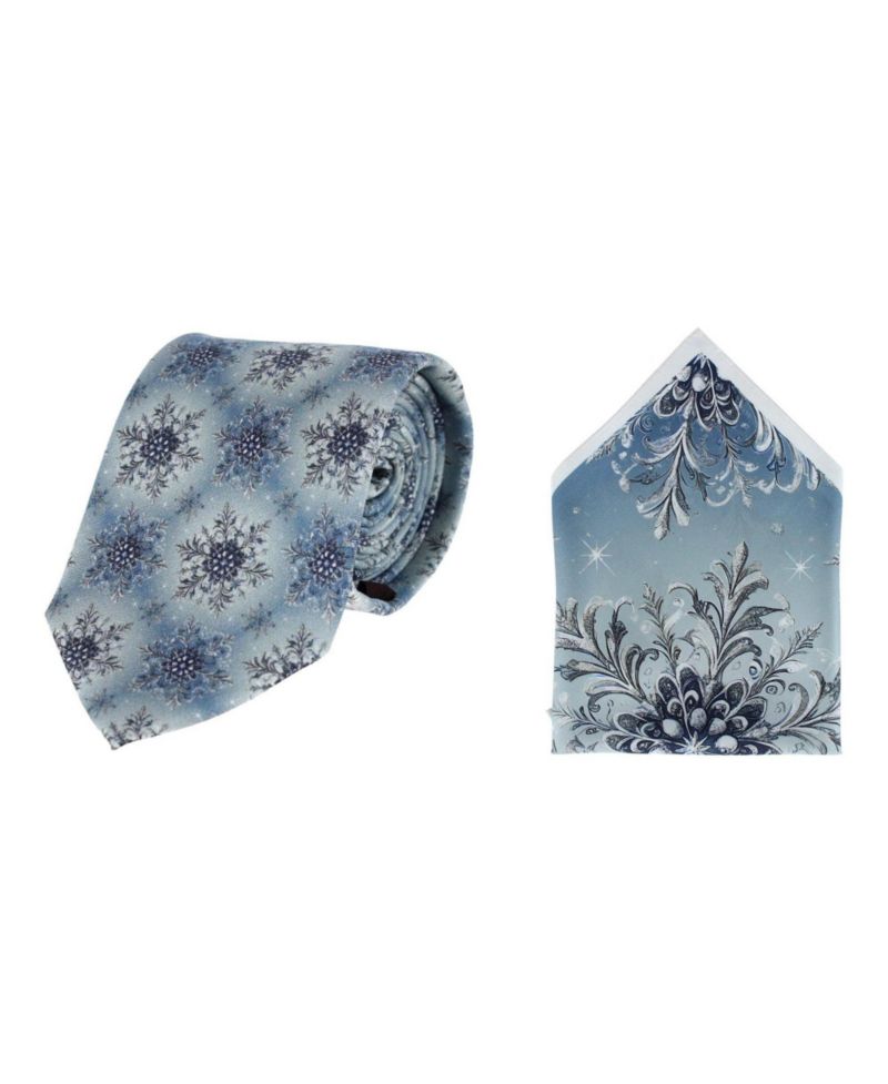 Men's Clarence The Classy Snowflake Silk Holiday Bundle
