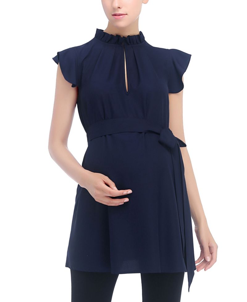 Women's Flutter Sleeve Belted Blouse