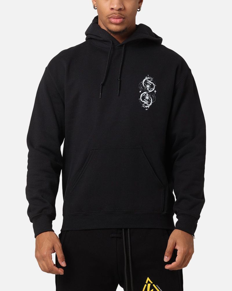 Men's Double Dragon Hoodie, Large, Black