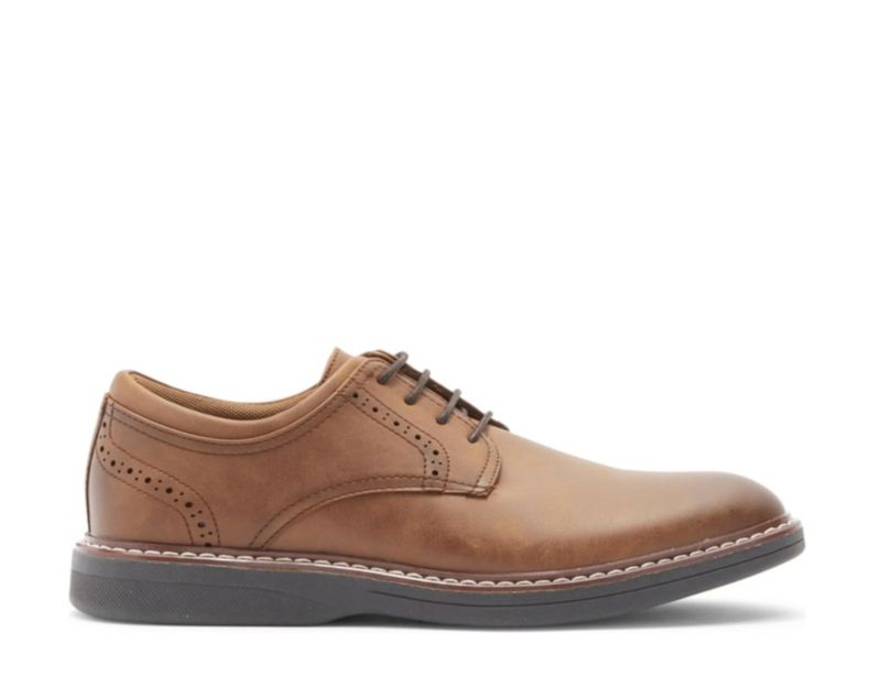 Men's Plain Toe Derby Lace-Up Dress Shoes