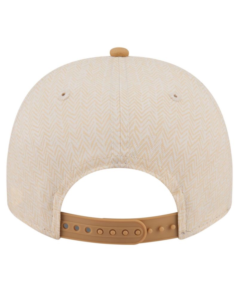 Men's Cream Boston Red Sox Herringbone 9FIFTY A-Frame Snapback Hat