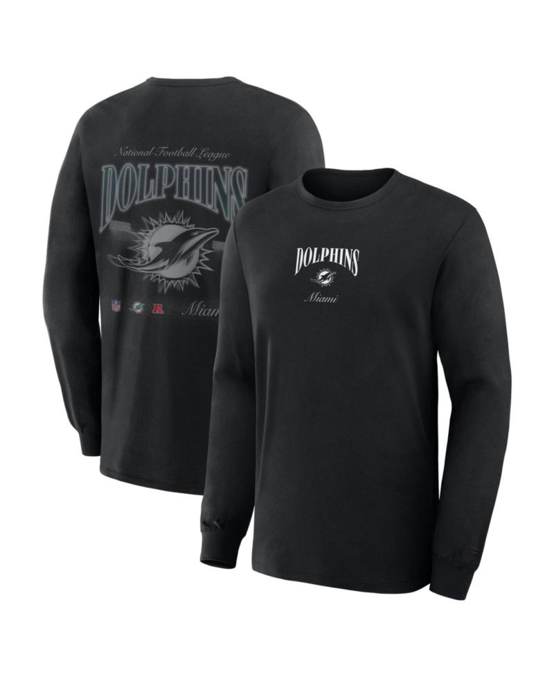 Men's Miami Dolphins Midnight Falls Long-Sleeve T-Shirt