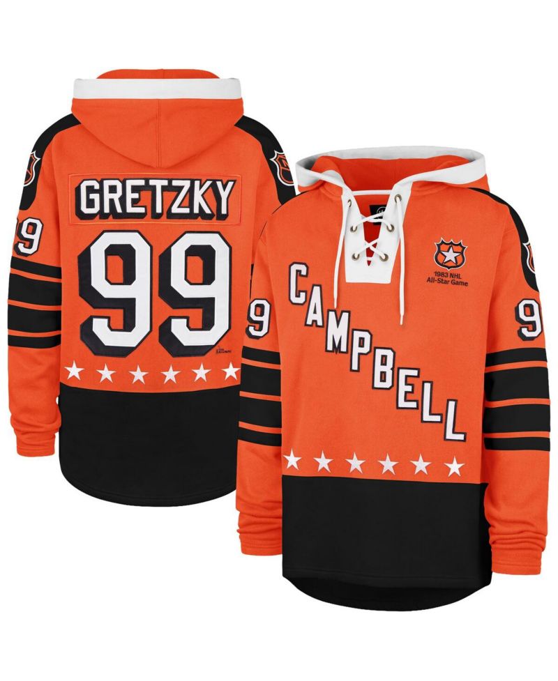Men's Wayne Gretzky Orange 1983 NHL All-Star Game Superior Lacer Hoodie