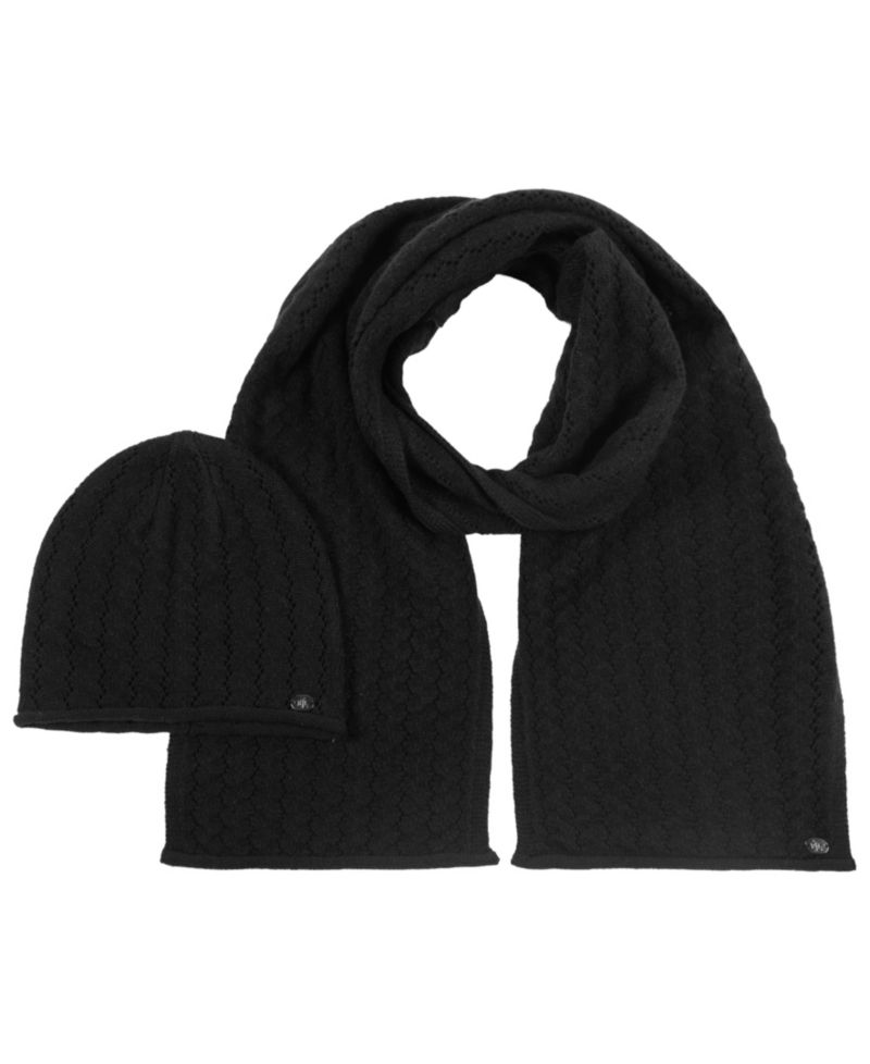 Knit Beanie and Scarf Set