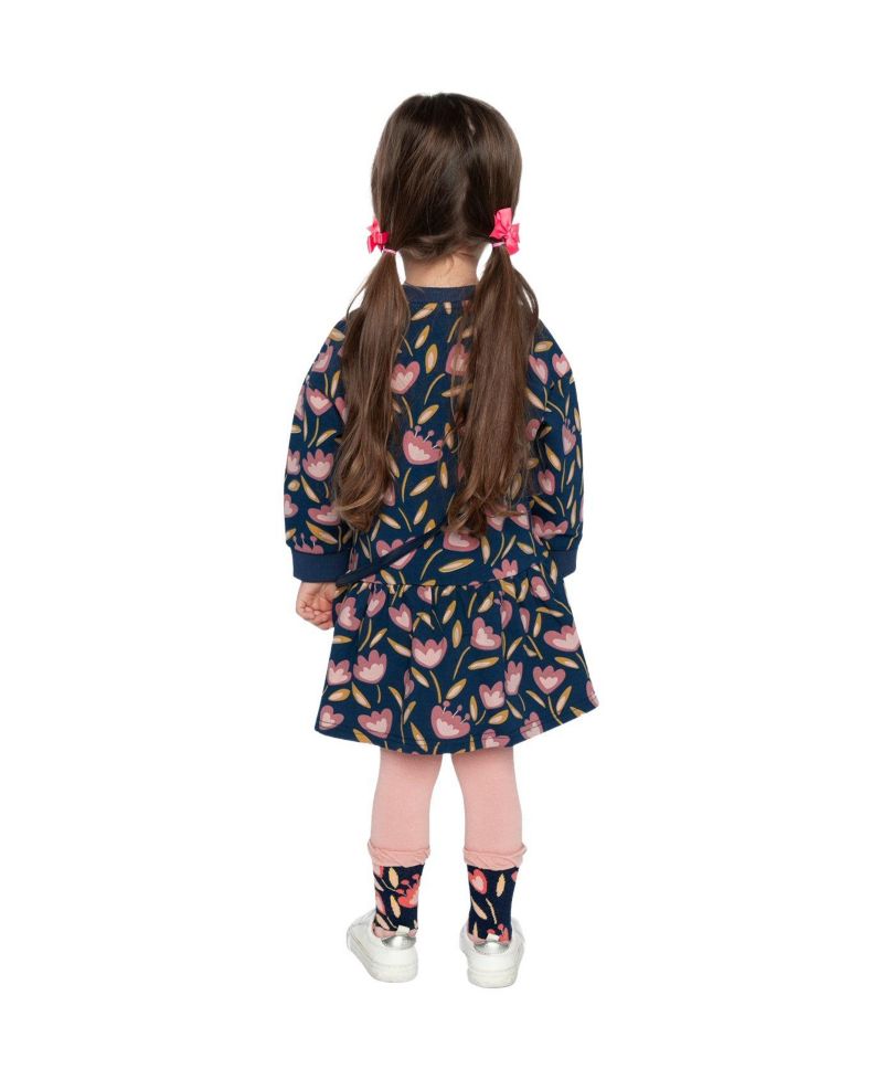 Baby Girl (12M-24M) French Terry Dress Tulip Print