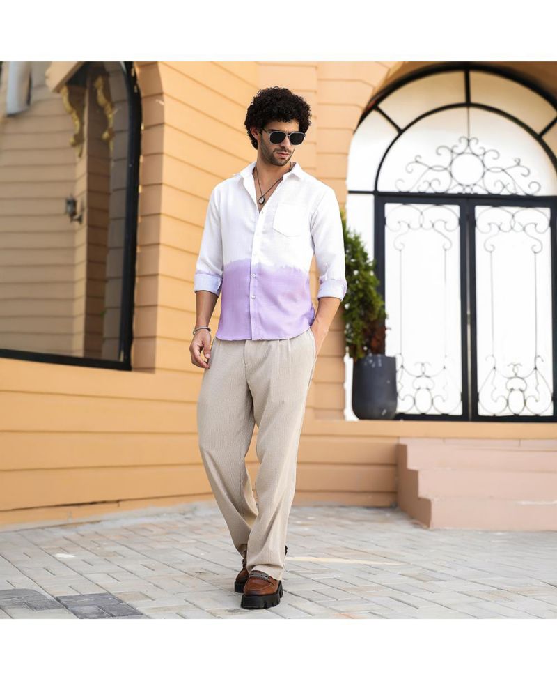 Men's Ombre-Plunge Regular Shirt