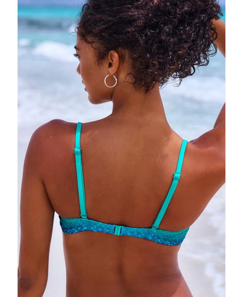 Women's Ombre Print Everyday Comfort Underwire Bikini Top